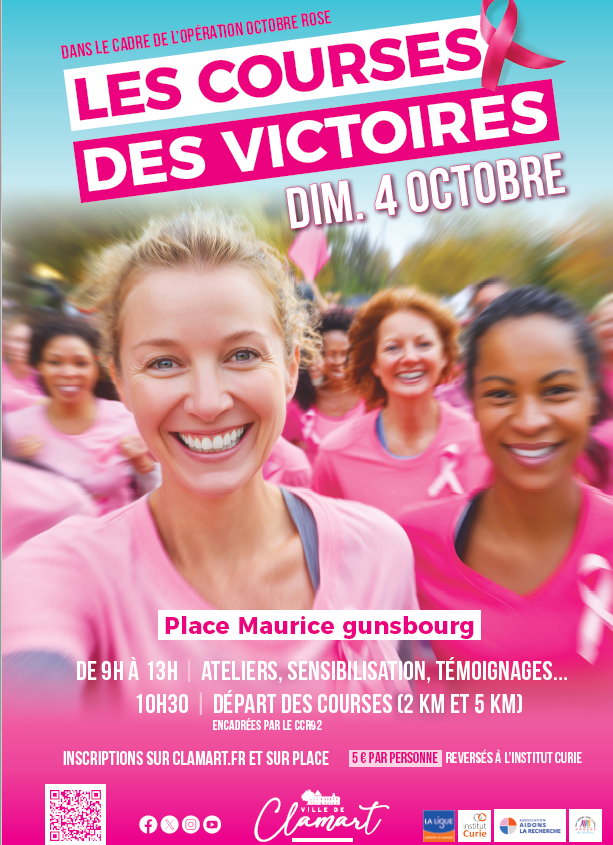 Octobre rose - Courses des Victoires à Clamart avec le CCR92