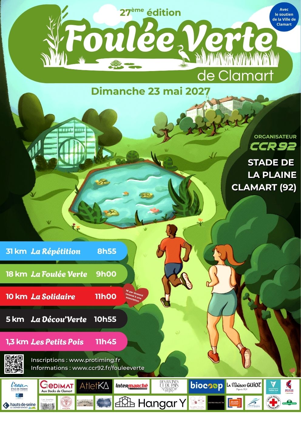 Affiche de la Foulée Verte de Clamart 2027